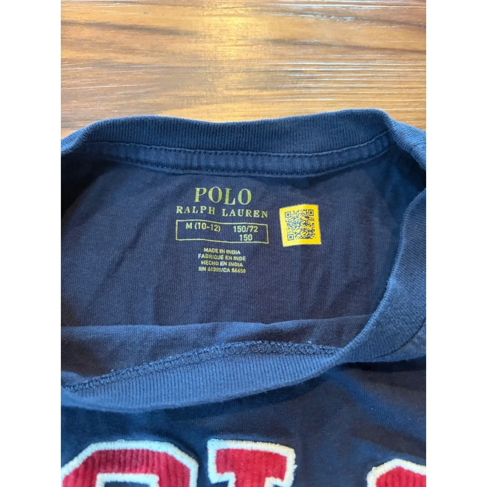 Boys blue Polo Ralph Lauren long-sleeve crewneck shirt sz 10-12